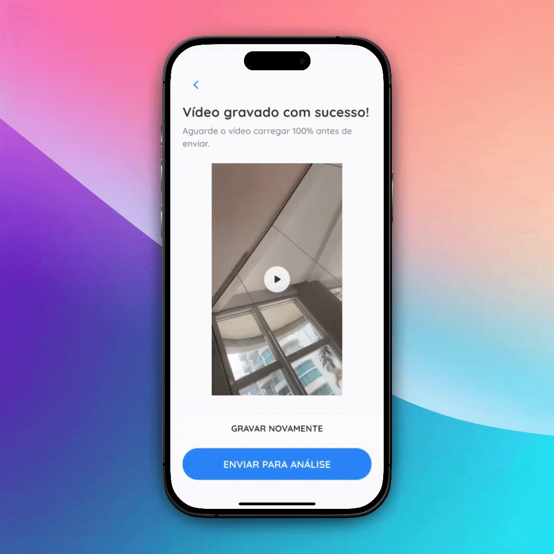 Você envia o vídeo pra análise